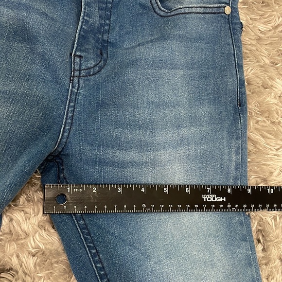 Father sons slim stretch ultra tapered ankle ripped light blue jeans - Picture 8 of 9